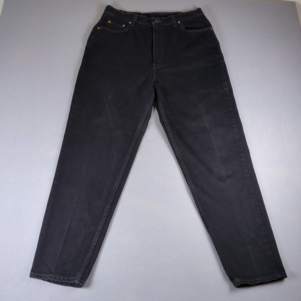 Vintage Levis 512 Jeans Womens 16 (30x28) Black Slim Tapered High Rise USA 90s